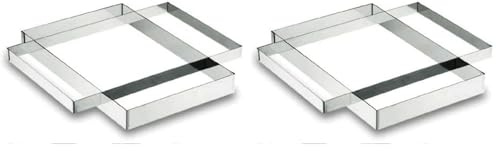 Lacor 68061 Rectangle 40X60X5 cm Inox 18/10, Argent Métallique (Lot de 2)