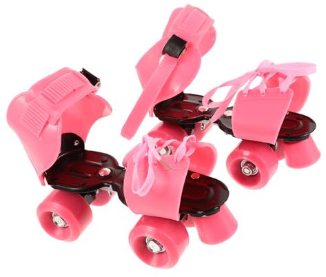 Sosoport Rollschuhe Für Erwachsene Rollschuhe Damen Erwachsene Pop-Out-rollschuhschuhe Inline Skates Verstellbare Rollschuhe Für Rollschuh Für Rosa Weicher Pu