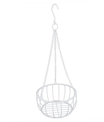 Garneck Hängender Blumenpot Halter Eleganter Wand-blumentopf in Weiß Für Balkon Garten Innenbereiche Einzigartiges Hohles Design Für Stilvolle Dekoration Und Einfache Installation