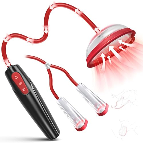 Elektrisches Vaginalpumpen Nippel Saugnapf Spielzeug Vakuum Klitoral Vaginapumpe Mit 3 Absaugung & 7 Modi für Klitoris- und Nippel Elektrische Bruststimulatoren Sex Toy Für Frauen & Paare