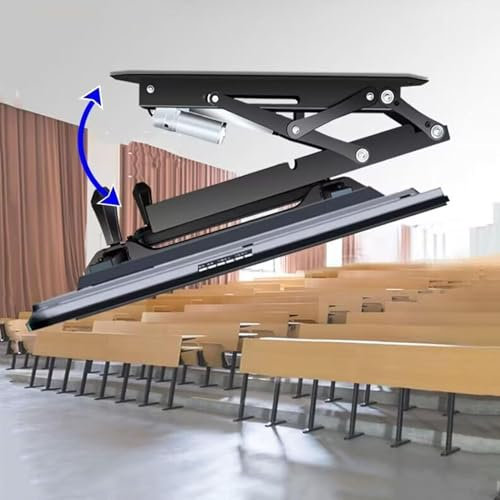 Soporte de TV de Techo eléctrico - Elevador de TV abatible Oculto con Giro de 0-85°, Soporte telescópico motorizado con elevación automática, para televisores LCD/LED de 32-70 Pulgadas