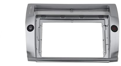 2 Din Bilradio Stereo Ljudplatta Fascia Ram 9 Tum Stor Skärm Player Panel Dash Mount Kit För Citroen C4 För Quatre 2004-2009 Bilstereopanel(silver)