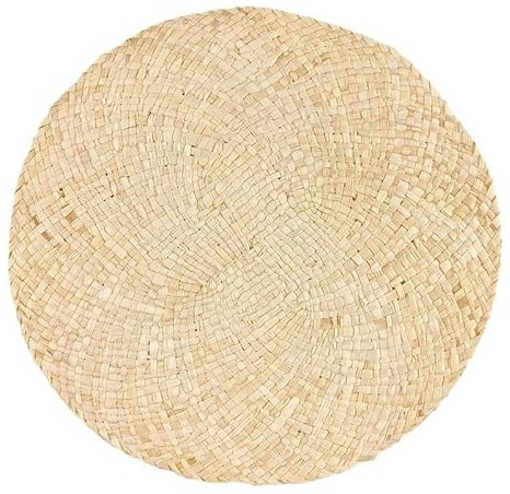 XLANDALYUEFA Manteles Individuales Redondos de 33 cm, de Jacinto de Agua Natural, de Paja Trenzada for Mesa de Comedor.