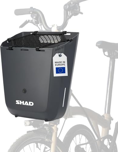 SHAD Bikes - Alforja Rígida Para Bicicleta Brompton 20L | Maleta Frontal Urbana Oslo Grey | Alta Resistencia Al Impacto