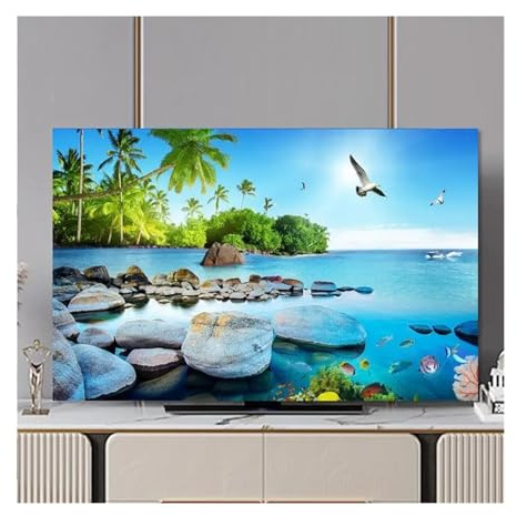 TV-skydd universellt TV-skydd skyddande hushåll dammduk maskintvättbar mjuk och silkeslen dekoration 80-199 cm (färg-36,65 tum)