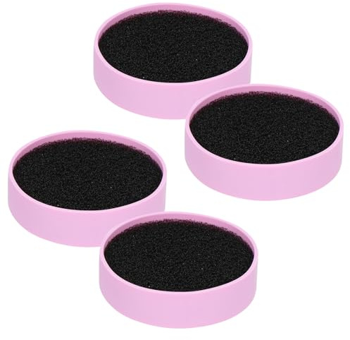 Beavorty Esponja Limpiadora de Brochas de Maquillaje 4 Unidades Color Púrpura Caja de Limpieza para Brochas de Sombras de Ojos y Accesorios Apta para Cosméticos Secos y Polvo