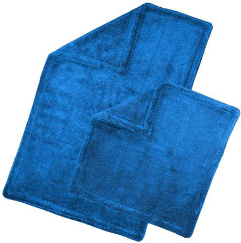 Ivality® Auto Trockentuch Set – 2 Stück - 80x50 cm & 40x40 cm, 1400 GSM Saugstarkes Twisted Mikrofasertücher - Trockentuch für AutoPflege und Motorrad - Fusselfreie & Lack-schonende Microfasertuch
