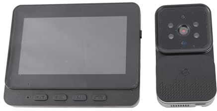 Walmeck Campanello Citofono Visivo Wireless con Schermo IPS da 4,3 Pollici 2.4G con Citofono Bidirezionale, Visione Notturna HD, Lungo Tempo di Standby per la Sicurezza Domestica