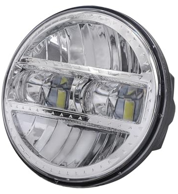 ELDVSUA Motocicleta Faro Faros Faro LED 5,75 Pulgadas Para Sportster 1200 883, Street 500 750 Motor DRL 12V Proyector Redondo 5-3/4(Cromo)