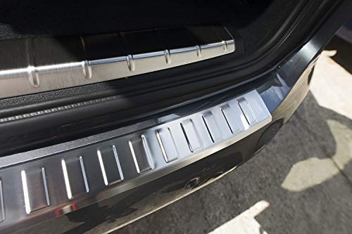 teileplus24 Ladekantenschutz passend für BMW X1 F48 2015-2022 | Edelstahl Abkantung Montageband Reinigungstuch Passgenau Rostfrei