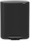 Brabantia Bo Pedal Bin - 2 x 30L Inner Buckets (Matt Black) Large Waste/Recycling Kitchen Bin - Soft Closing Lid