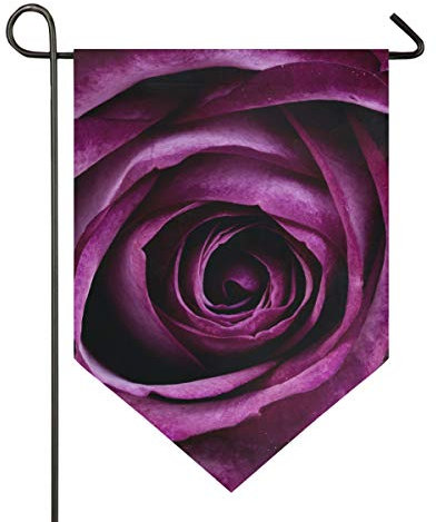 MONTOJ Violet Purple Rose Plant Home Sweet Home Garden Flag Vertical Double Sided Yard Outdoor Decorative