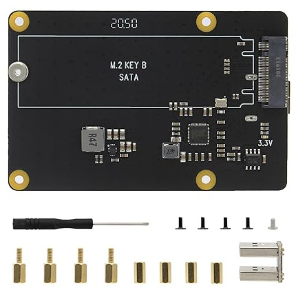 Geekworm for Raspberry Pi 4, X862 V2.0 M.2 Key-B SATA SSD Storage Expansion Board with USB 3.1 Connector Support Key-B 2280 SSD