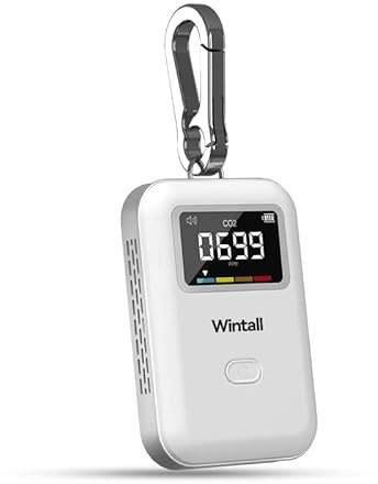 Mini Détecteur de CO2, Moniteur de Qualité de l'air, Moniteur de CO2 élégant et Léger Que Vous Pouvez Utiliser n'importe où