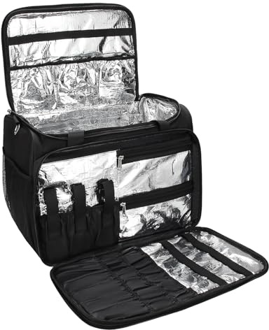 Professionelle Friseurtasche, Kulturbeutel, Reisetasche, Kosmetiktasche mit Schulterriemen, Friseursalon-Organizer, Isoliermaterial