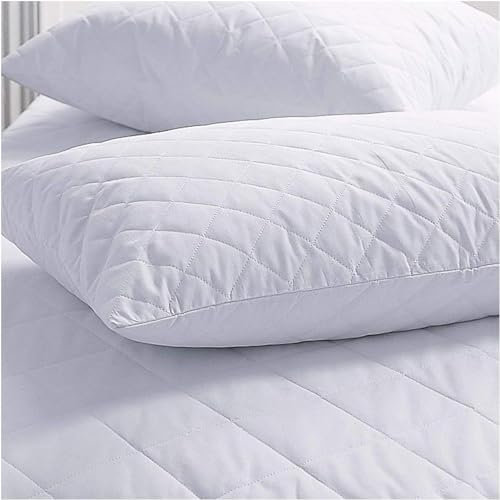Extra Large Luxury Quilted Pair Pillow Protectors, 22 inch x 31 inch, To Fit Large Pillow, Box Pillow, Pack of 2 Quilted Pillow Protectors