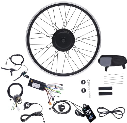 Zoobotanica 27.5'' Electric Bike Conversion Kit,36V 500W Front Wheel Electric Bike Kit with Controller,Ebike Conversion Kit Cycling Hub Motor with LCD Display