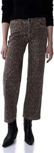 Street One Studio Wide Leg Leo Jeans Leo Print tvättad 27