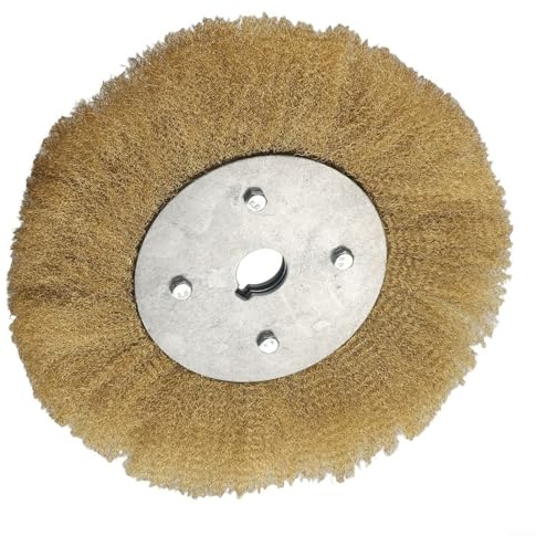 Cepillo de alambre de cobre de latón plano suave para amoladora, 100-250 mm, varios tamaños, 0.15 mm para alambre de cobre puro ultrafino para eliminación de rebabas de metal y (250 mm x 25 mm)