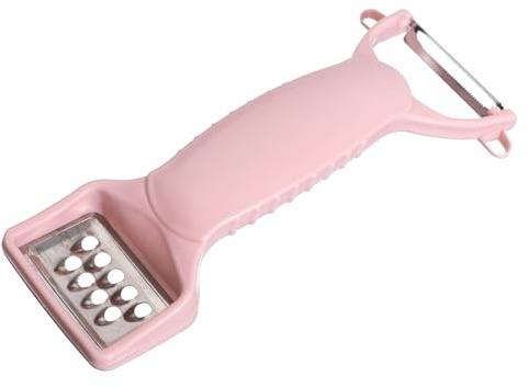 RASTKY Pelafrutta in Acciaio Inossidabile Design Ergonomico Lama Affilata Pelapatate Multifunzionale per Verdure Risparmio di Manodopera Rosa (1 Pelapatate) per Uso Professionale