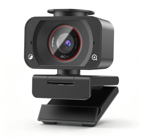 Spedal Webcam 4K avec microphone, mise au point automatique PDAF, 1080p 60fps, double microphone avec réduction du bruit, couverture de confidentialité, webcam USB Plug & Play pour Zoom, équipes