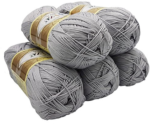 Alize 5 x 100 g Diva Batik Strickwolle, 500 Gramm merzerisierte Strickwolle, Acryl