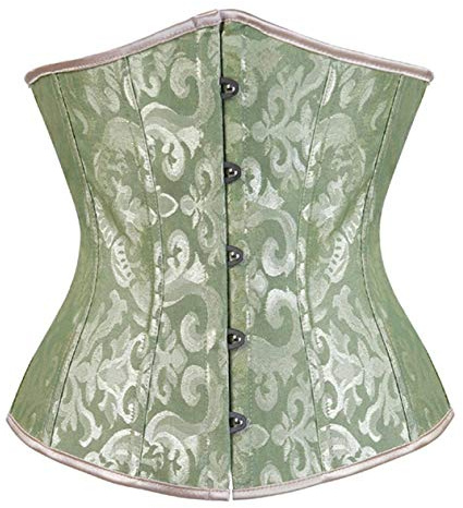 SxyBox Mujer Corset Steampunk Underbust Encaje Corsé Bustier para Halloween Carnaval Fiesta