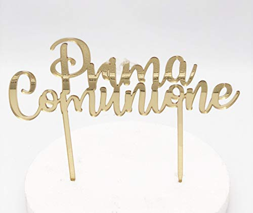 Sefaro Srl Cake Topper Plexi Prima Comunione Oro