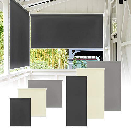UISEBRT Store extérieur vertical, pare-soleil, protection UV, convient au balcon, 100 x 240 cm, anthracite