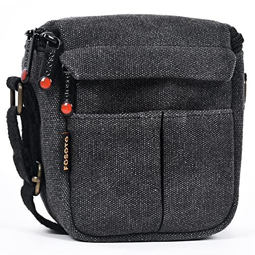 FOSOTO Bolsa Funda Estuche para Cámaras Digitales Compactas,Ligera y Pequeña,con Bandolera de Hombro,Compatible con Carnon PowerShot G7 X Mark II IXUS 185 190 Fujifilm XE3 Sony Nikon