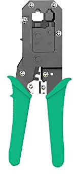 Crimpadora modular RJ45 RJ12 RJ11 para conectores de cable Ethernet Cat5, Cat5E, Cat6, Cat6A, 8P/6P, conectores de red, herramienta de corte y crimpado
