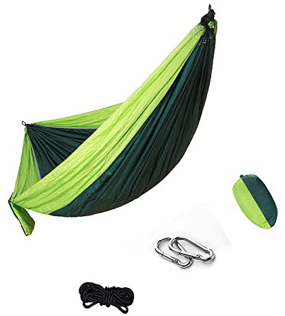 MYSUNBAR Hängematte Camping Hängematte Leichtes Nylon Tragbares Reisehängematte mit 2 Baumgurten für Rucksacktouren Reisen Strand Hinterhof Wandern