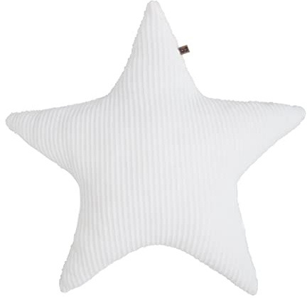Baby's Only - Kissen Stern Teddyfutter Sense - Weiß - 45x40 cm | Kissen kinderzimmer - Sternförmig - Dekokissen Babyzimmer - Baby Kissen - Superweich - Teddystoff
