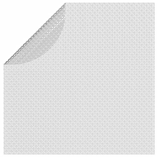 Mogou Cubierta Solar de Piscina de PE Flotante, Accesorios Piscina, Tapa Piscina, Cobertor Piscina, Cubre Piscinas, Funda Piscina, Protector Suelo Piscina, Gris 381 cm