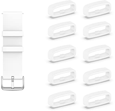 KUTEWEU 10 st ersättningsarmband i silikon, klockbandshållare, klockbandshållare, klockremshållare, smartklockbandshållare, ögla, klockfästringar, universell passform, klockband öglor