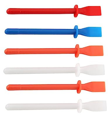 OSALADI Lot de 6 grattoirs à colle - Feuille enduite de colle - Spachella - Silicone et plastique - Pour la peinture - Colle pour cuir - Spatule - Répartiteur de colle