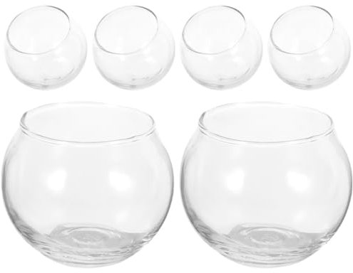 HOMSFOU 6 Stück Votivkerzenhalter Aus Glas Durchsichtige Kerzengläser Tischdekoration Runder Teelichthalter Aus Glas Kerzenglas Für Hochzeitstisch Heimdekoration 100 Ml