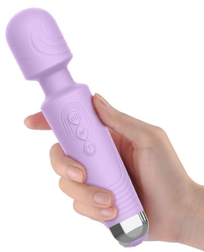 AL'OFA Masajeador de pared inalámbrico eléctrico - 20 tipos diferentes de vibración 9 velocidades USB recargable (lavanda)