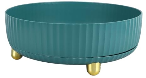 Naroote Bandeja Giratoria para Almacenamiento de Cosméticos, Bandeja de Almacenamiento Giratoria Grande de Gran Capacidad para Tocador para Sala de Estar (GREEN)