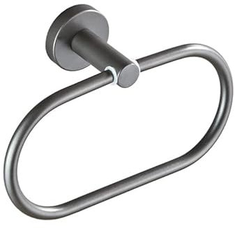 Generisch handtuchständer Eleganter Handtuchring im ovalen Stil aus Messing in Grau Badezimmer-Accessoires Dekoration (1 Stück)