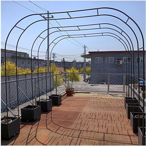 Torbogen für Gartenlaube – großer, extra breiter Rosenbogen für Rosen, Kletterpflanzen-Unterstützung, Hochzeitsbogen, extra hoher Pergola-Spalier, Weinreben-Torbogen