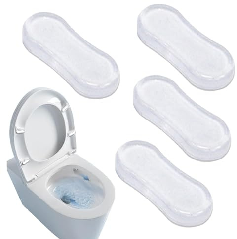 Set di 4 cuscinetti in gomma per copriwater – in silicone forte adesivo, paraurti trasparente per sedile WC, kit di ricambio per bidet e coperchio del WC