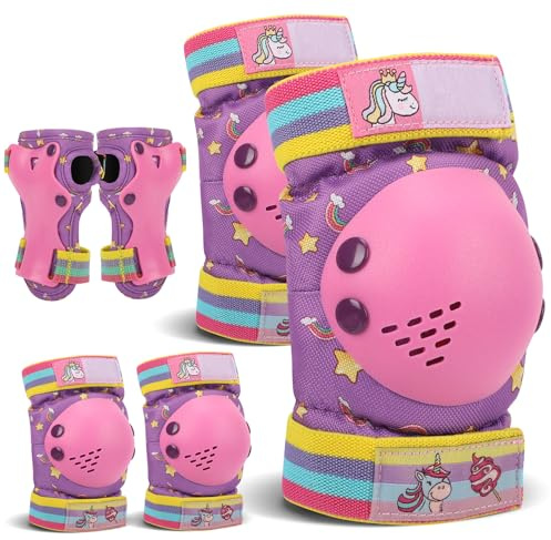 CKE Genouillères Enfants de 3 à 8 Ans Protection Roller Enfant Protection Velo genouillères et coudières Ensemble de pour Le Skateboard, Le Cyclisme
