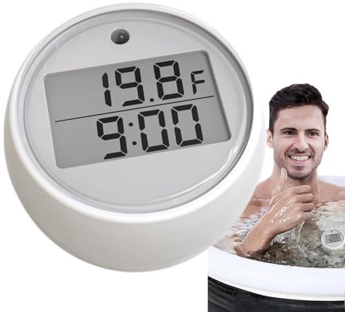 Termómetro de baño de hielo: termómetro de zambullón en frío, termómetro de agua flotante de 44 mm - pantalla LED HD con diseño de ABS impermeable para -35 ℃ ~ 70 ℃, lecturas precisas para baños de hi
