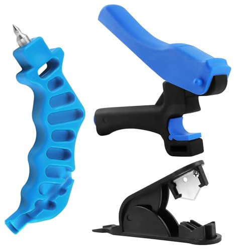 Kalolary 3PCS Drip Irrigation Tube Hole Punch Cutter Tool Set, 2-in-One Drip Irrigation Hole Punch Fitting Insertion Tool Drip Tubing Hole Punches Irrigation Sprinkler Hose Cutter for PE Pipe 16 20mm