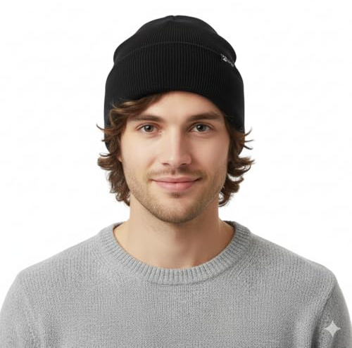 TOP-EX DryKnit™ wasserdichte Merino-Wollmütze M/L XL/XXL mit Fleecefutter – Warme Wintermütze für Herren & Damen bei kaltem Wetter