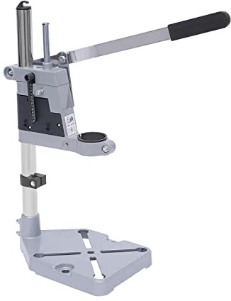 Universal Benchtop Drill Press Stand Bench Drill Press Stand with Adjustable Non-Slip Rubber Ring, Aluminum Vertical Pillar for Cordless Electric Drills