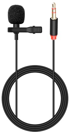 YANBORONSN TRS Lavalier Lapel Microphone,3.5MM 3 Pole Male Lavalier Microphone for D/JI Mic,Voice Amplifier,Teachers,Speakers,Coaches,Presentations,Live StreamingLaptop,Compatible PC,Mac(1.5M)