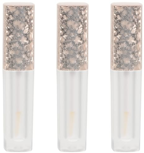NOLITOY Kit para Hacer Pintalabios con 3 Tubos de Brillo de Labios Vacíos de Plástico, Resistentes y Adecuados para DIY y Viaje