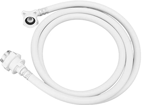 Qudinip Tubo Ingresso Acqua per Lavatrice Antiscoppio, Tubo Acqua in PVC con Connettore in Metallo, Filettatura Universale 25mm G3/4 per Lavatrice Automatica (O)